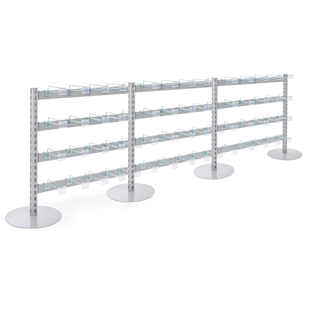 Single Sided In-Queue Merchandising Bay and Hooks -W1000mm each bay