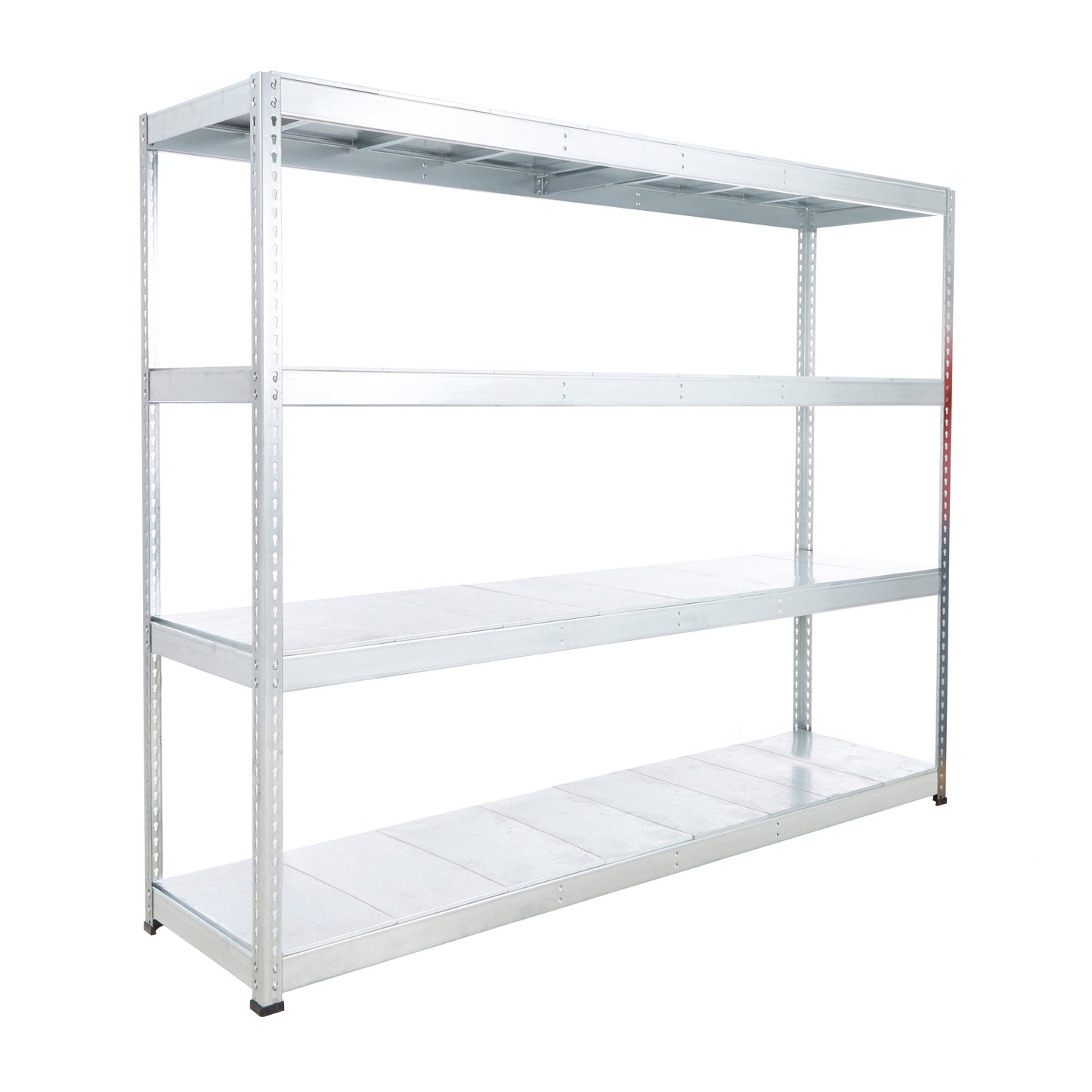 Galvanised Heavy Duty Warehouse Shelving Unit With Steel Shelves - Up to 400Kg UDL Per Shelf - 1980mm High