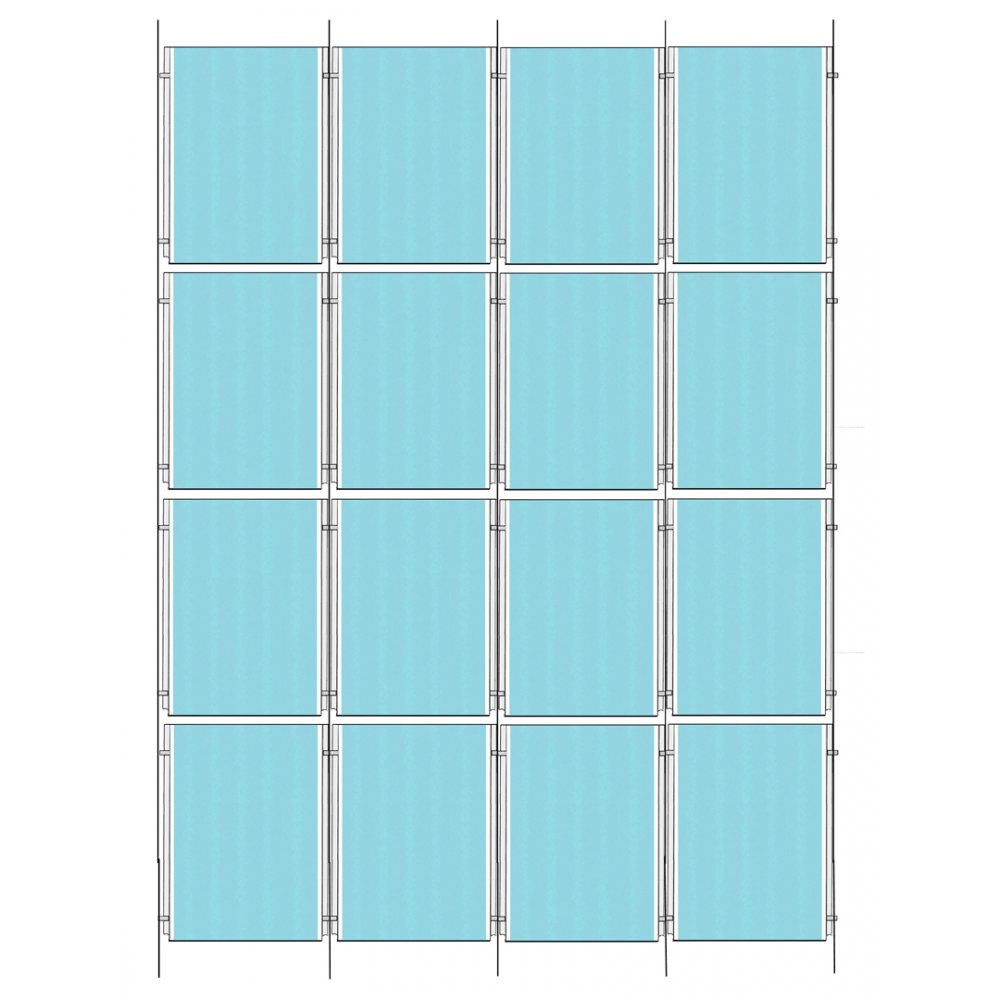 Satin Ceiling-to-Floor Cable Display Kit - A4 Portrait