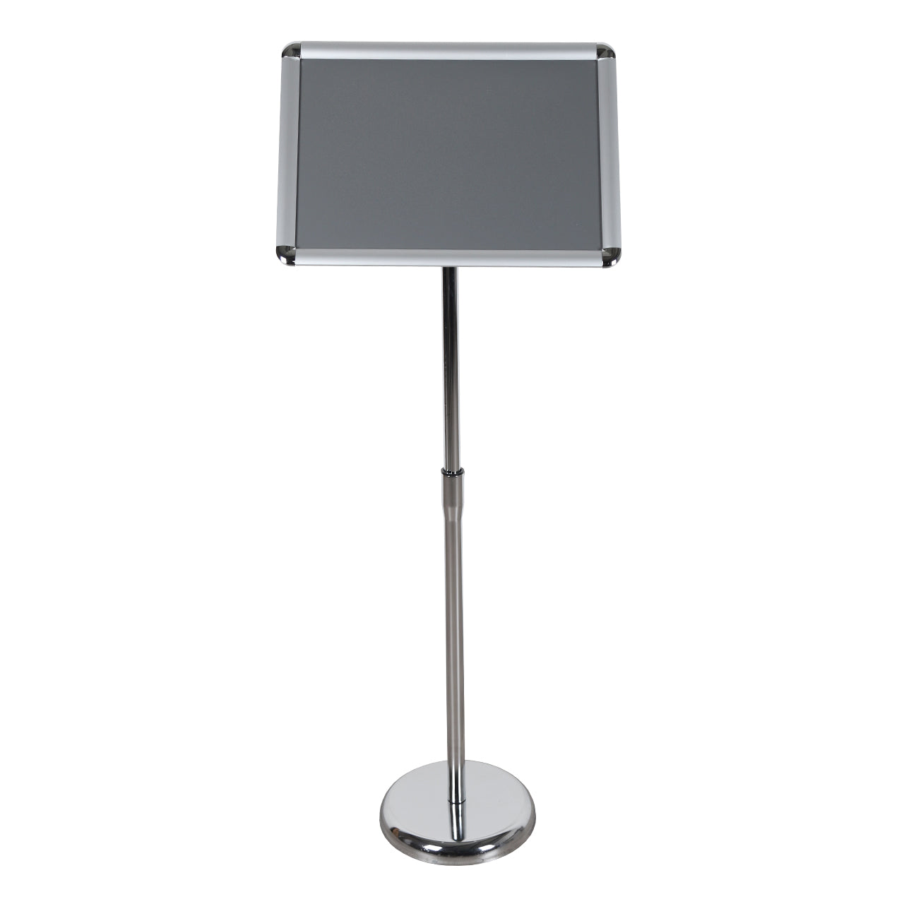 A4/A3 Silver Adjustable Floor-Standing Snap Frame Sign Holder - Max height 1200mm - Portrait or landscape