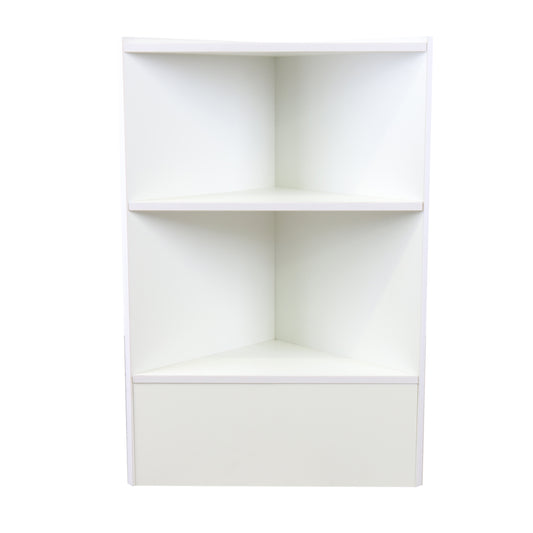 Shop Display Corner Counter with with Wooden Shelves - Silhouette Range