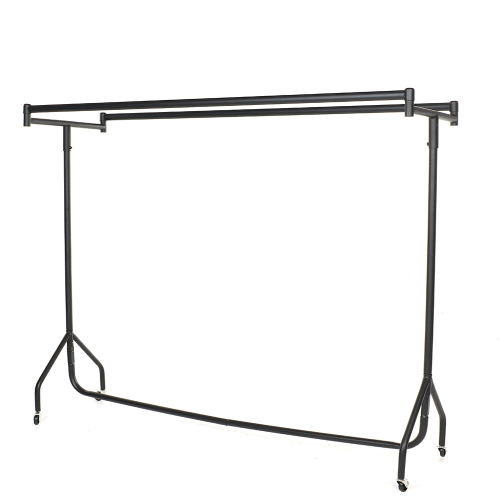 Parallel Black Heavy-Duty Clothes Rail