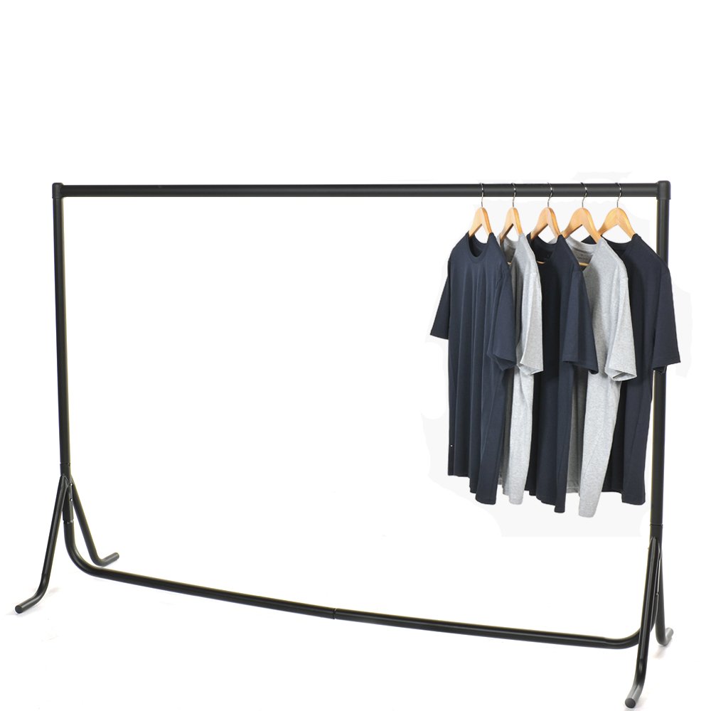 Fishtail Black Heavy-Duty Clothes Rail