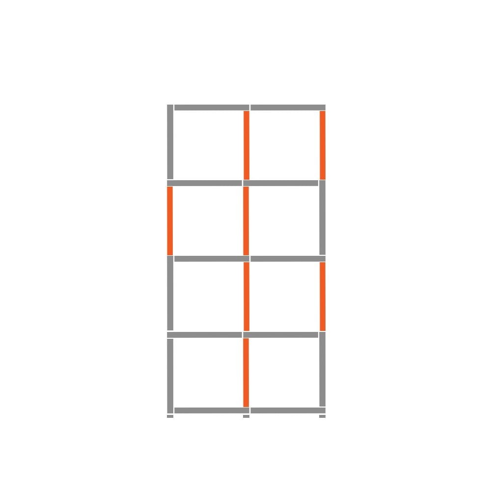 Cube Shelving Display & Storage Unit - 2 x 4