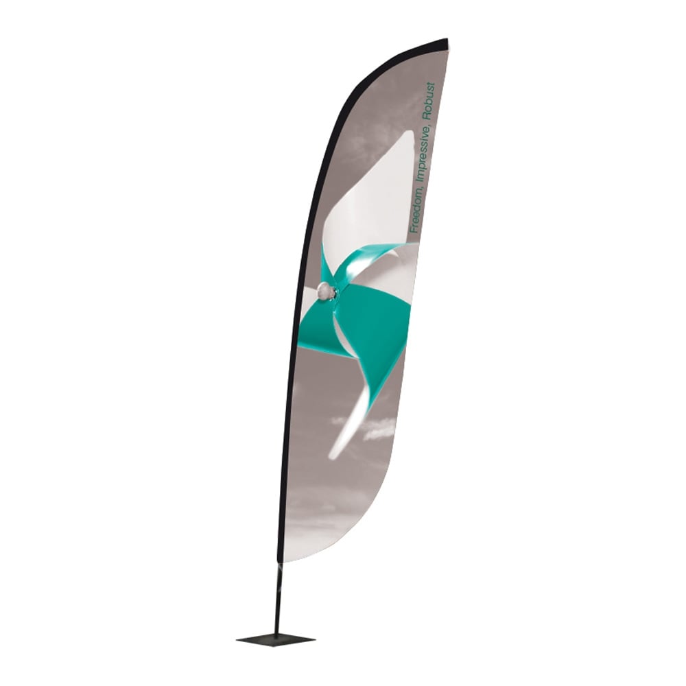 Crest Flag With Pole And Cross Base - Graphic Area H3000 x W600mm