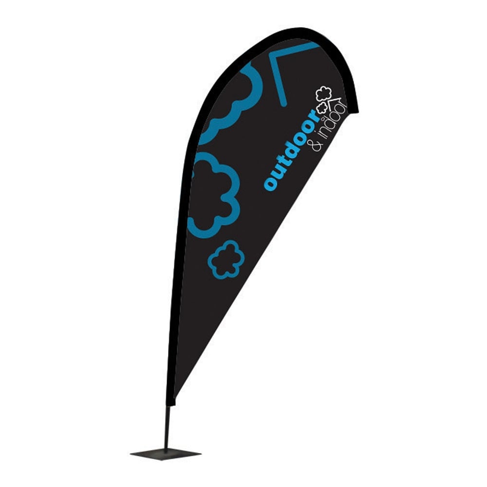 Quill Flag With Pole And Cross Base - Graphic Area H2800 x W900mm