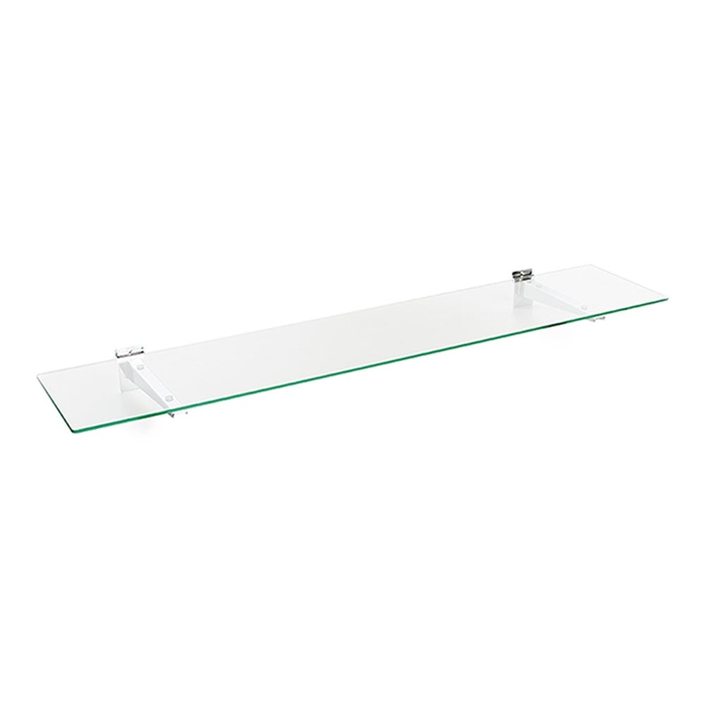 Toughened Glass Shelf and Slatwall Brackets - 6mm Thickness - W1200mm