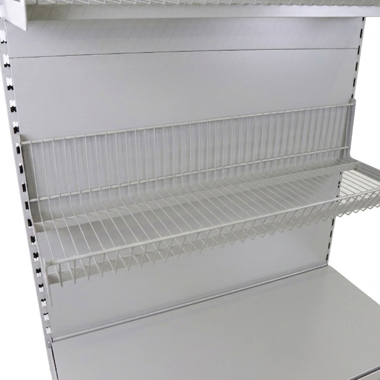 Silver Wire Basket & Brackets for Retail Shelving Units