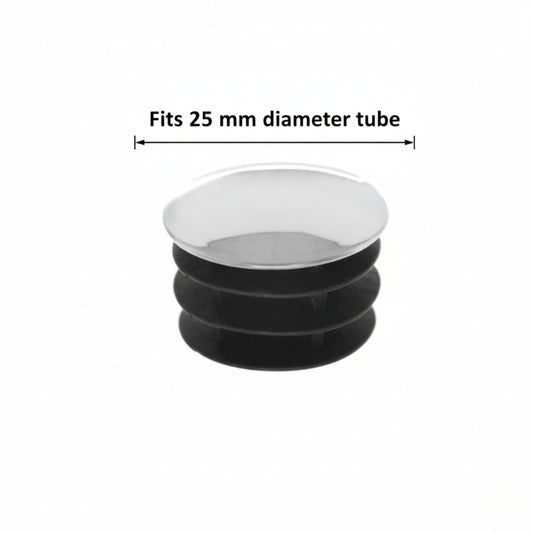 Chrome Plug-in End for 25mm Dia. Chrome Tube Rail