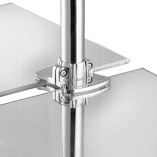 Double Support Joint for 25mm Dia. Chrome Tube Rail