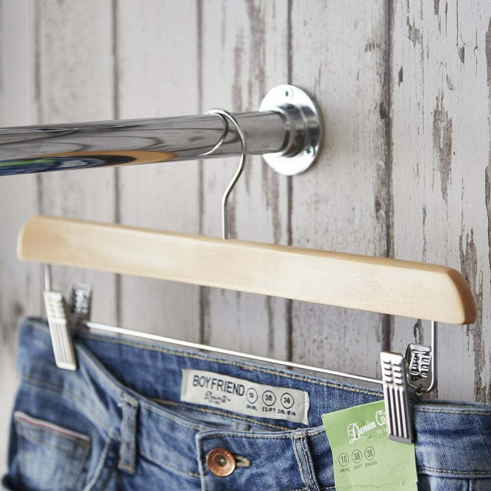 3m Heavy Duty Alcove Hanging Clothes Rail with 2 Support Arms