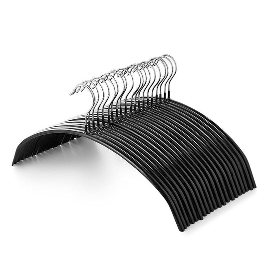 Black Metal Arched Knitwear Hangers with Non-Slip Coating - 40cm