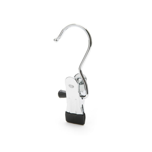 Pack of Chrome Metal Non-Slip Single Clip Hangers