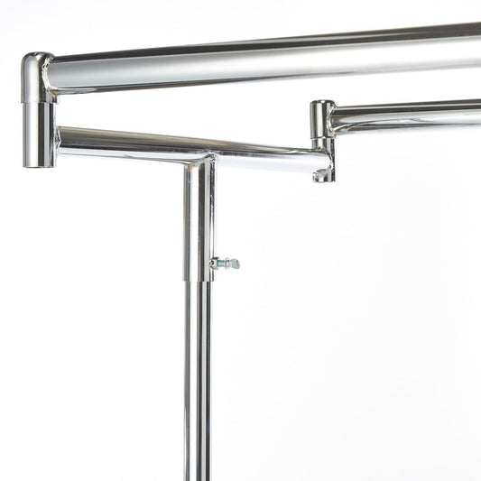 Parallel Chrome Heavy-Duty Clothes Rail