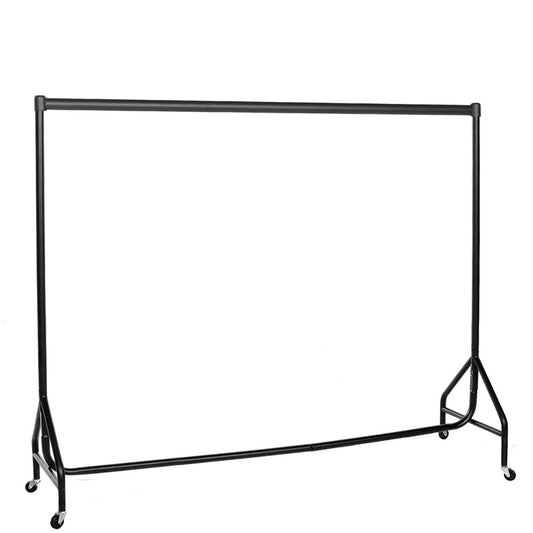 Reinforced Black Heavy-Duty Clothes Rail