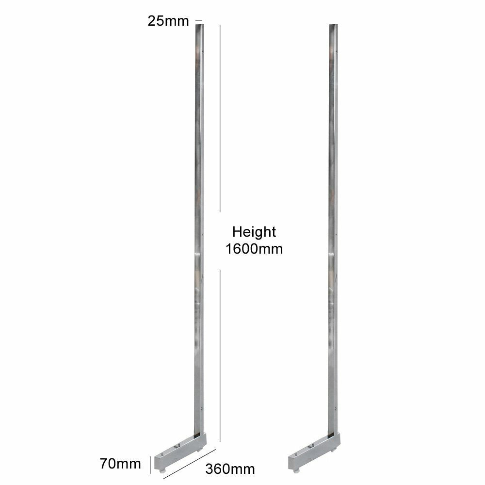 Chrome 6ft Grid Mesh Heavy-Duty Single Sided Stand