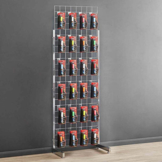 6ft Single-Sided Grid Mesh Display Bundle With 24 x Euro Hooks