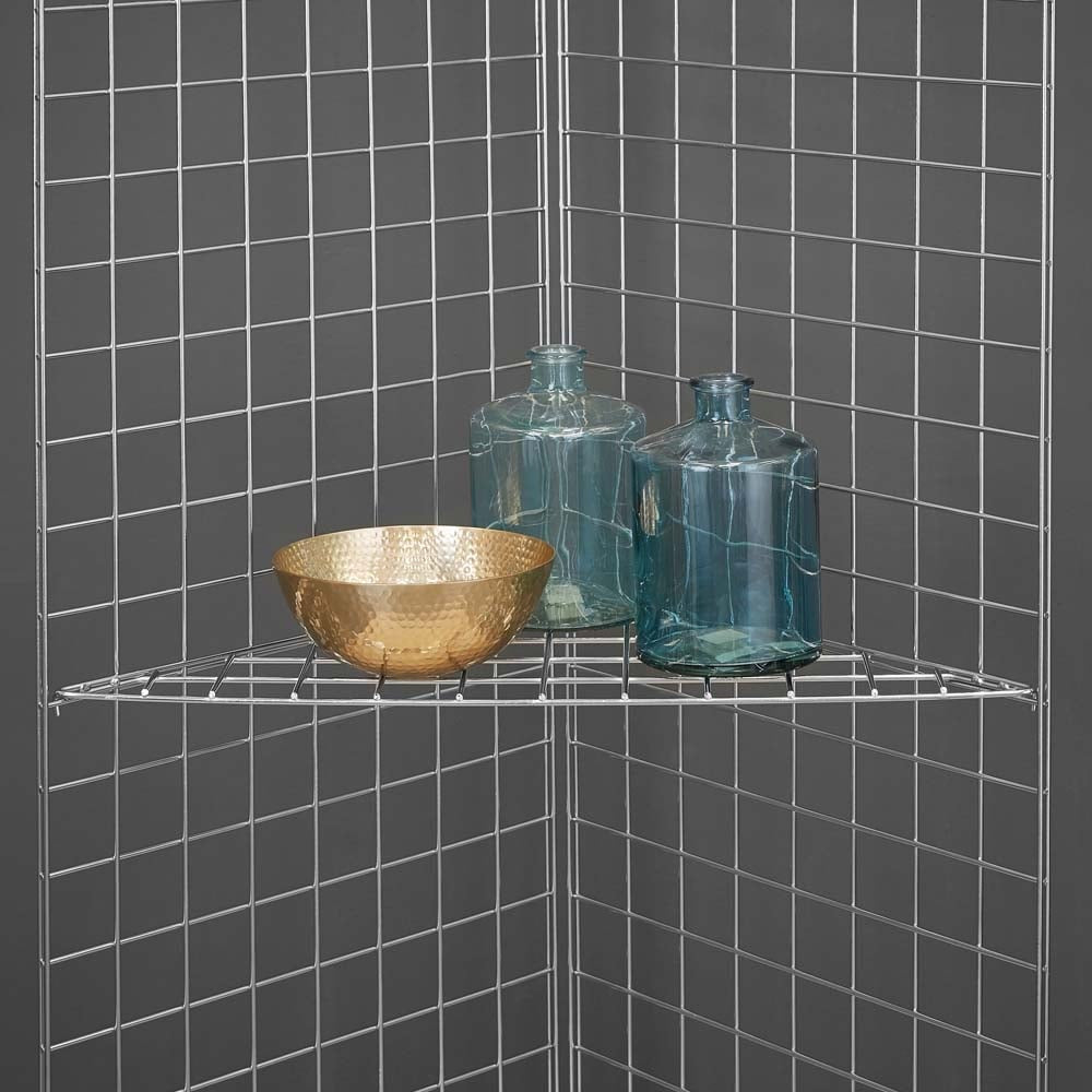 Triangular Shelf For Grid Mesh Panels
