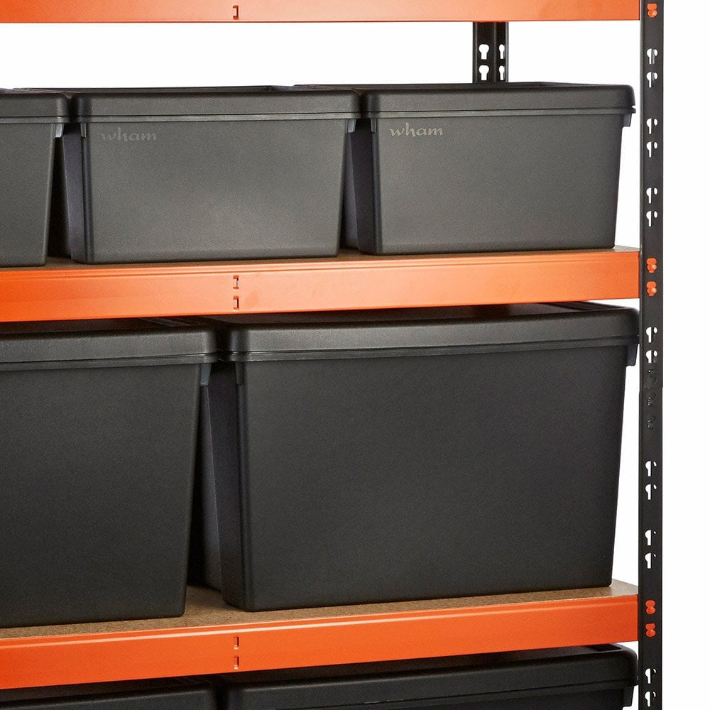 Multipurpose Freestanding Shelving With 10 Storage Boxes - 350Kg UDL/shelf - H1800 x W1200 x D500mm