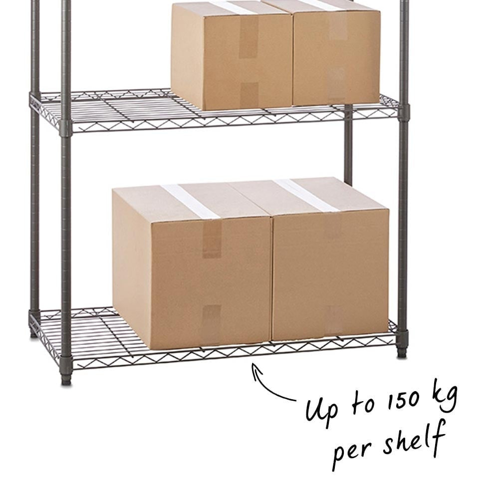 Wire Shelf for Carbon Grey Wire Shelving - W900 x D350mm