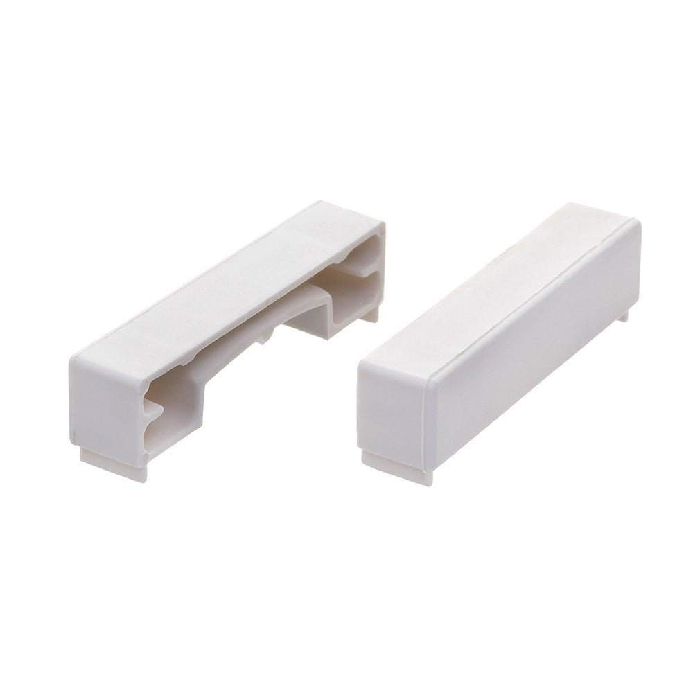 Pair of PVC End Caps for Retail Shelving Upright - 60mm