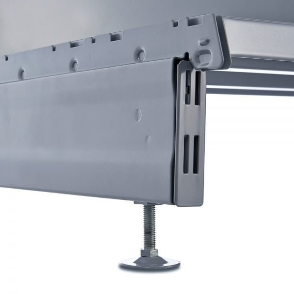 Silver Retail Shelving Modular Gondola Unit - 6 x 370mm Shelves - H1400mm