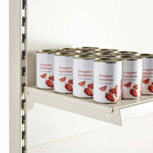 Jura White Retail Shelving Modular Wall Unit - 5 x 370mm Shelves - H1800mm