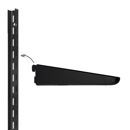 Black Twin Slot Shelving Kit - H1980mm - 6 Shelves