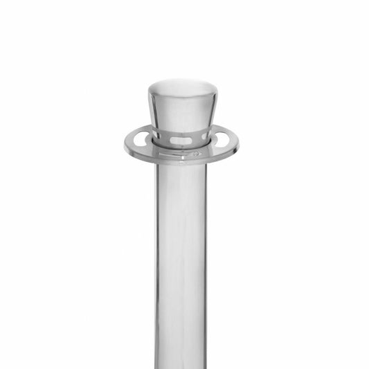 Premium Barrier Post - Polished Stainless Steel Post for Rope Barriers