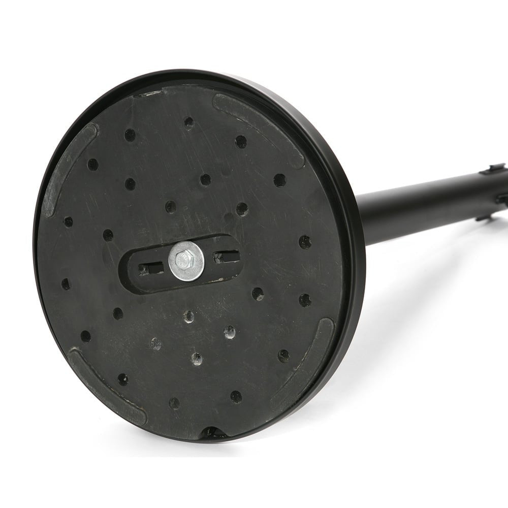 Retractable Belt Barrier Post - Black Post with Black Webbed Belt