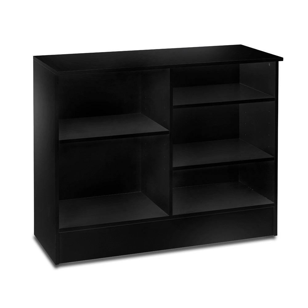Black Shop Counter With 3/4 Glass Display and Corner Display Unit Bundle