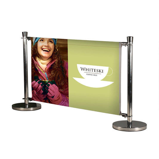 Chrome Deluxe Cafe Barrier Kit - Single Sided Graphics