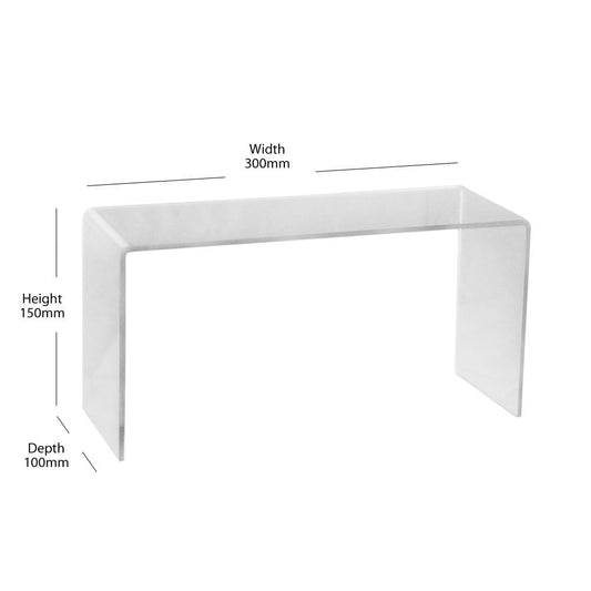 Clear Acrylic Display Bridge - H150 x W300 x D100mm