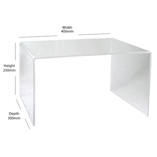 Clear Acrylic Display Bridge - H250 x W400 x D300mm