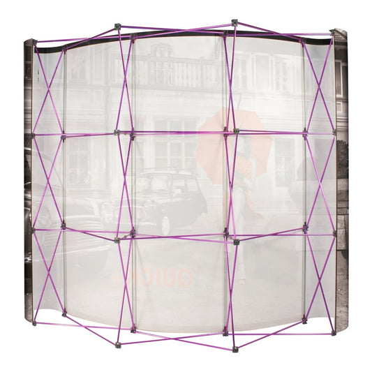 Curved Pop-Up Exhibition Stand With Graphic Panels - Including 5 x Panels