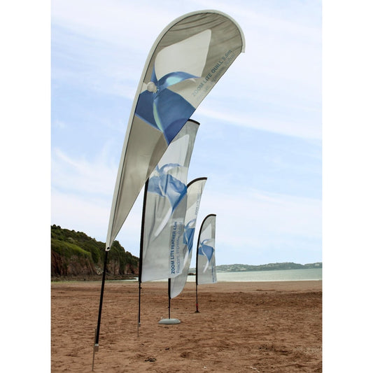 Crest Flag With Pole And Cross Base - Graphic Area H3000 x W600mm