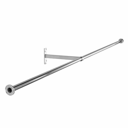 2m Alcove Hanging Clothes Rail with 1 Support Arm