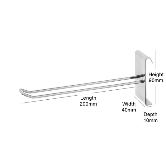 8 Inch Euro Hook For Grid Mesh Panel