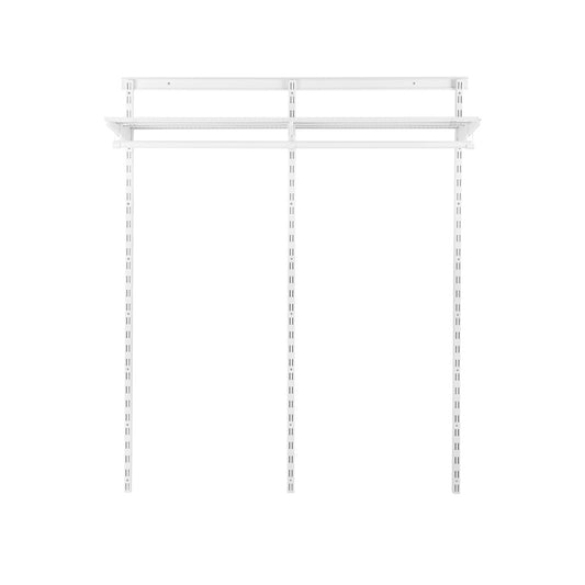 Flexx White Wire Shelf System & Clothes Rail- H1500mm