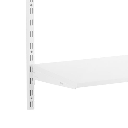 Pair of White Shelf brackets for Flexx Wooden Shelves Length 280mm