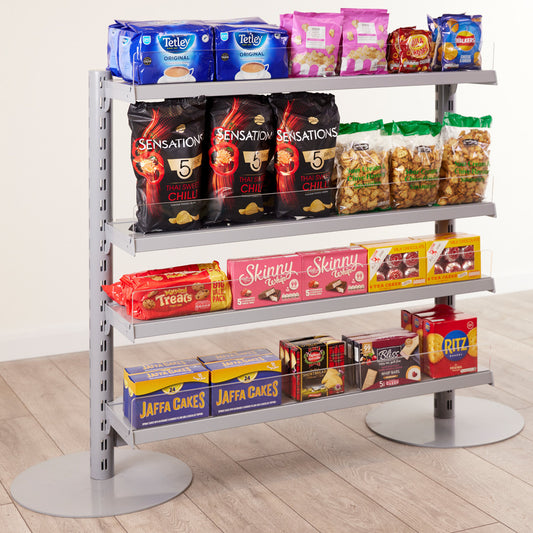 Single Sided In-Queue Merchandising Bay and Shelves -W1250mm each bay