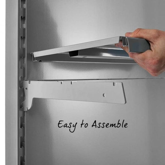 Silver Gondola Shelving - 2 x H1800 x W1250mm Bays & 2 x End Bays - 24 Shelves