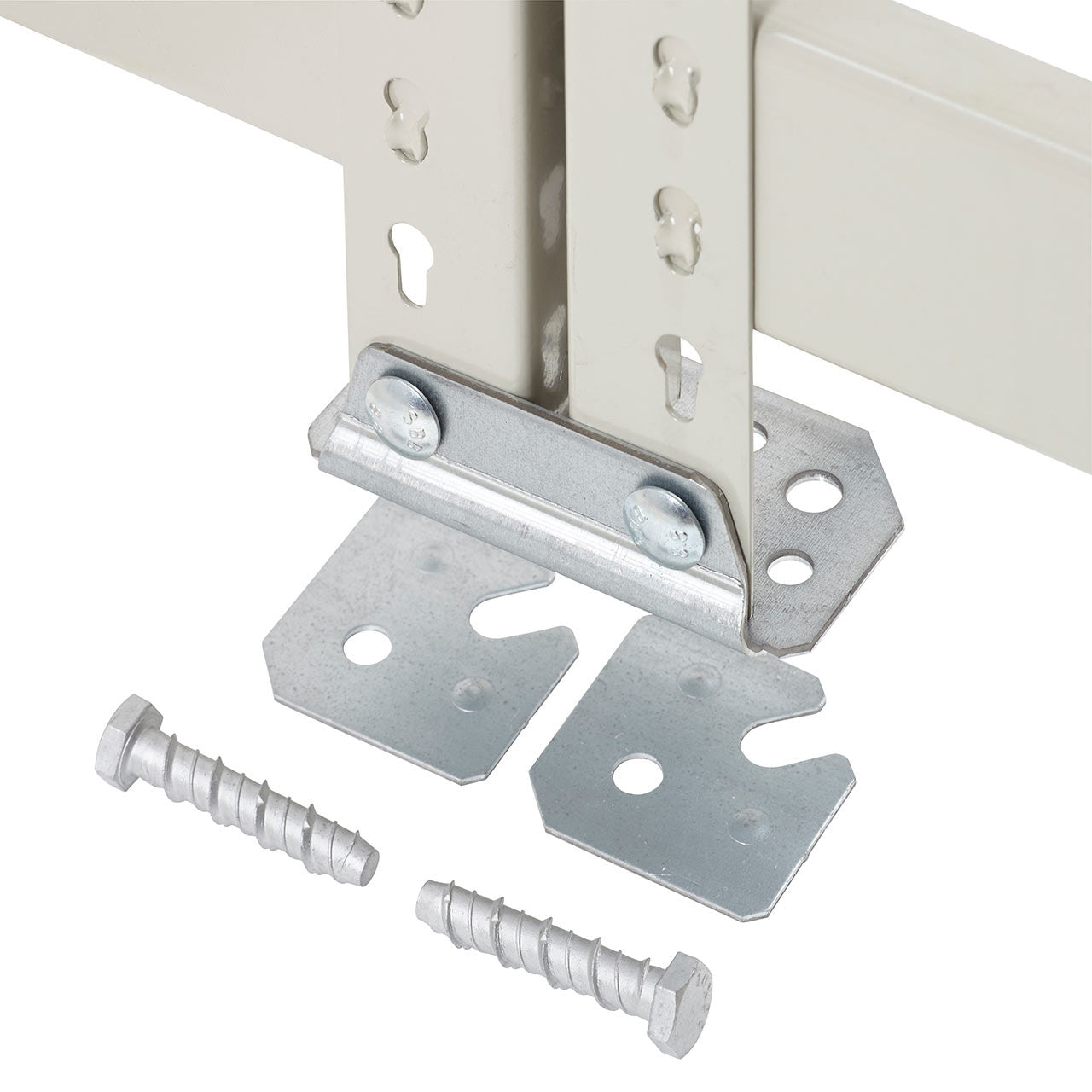 Galvanised Double Steel Feet with fixings & Levelling Plates - Up to 800kg UDL