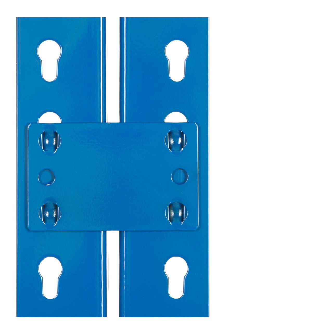 Blue Tie Plates For Heavy-Duty Steel Shelving Units - Pack of 4 - Up to 800kg UDL