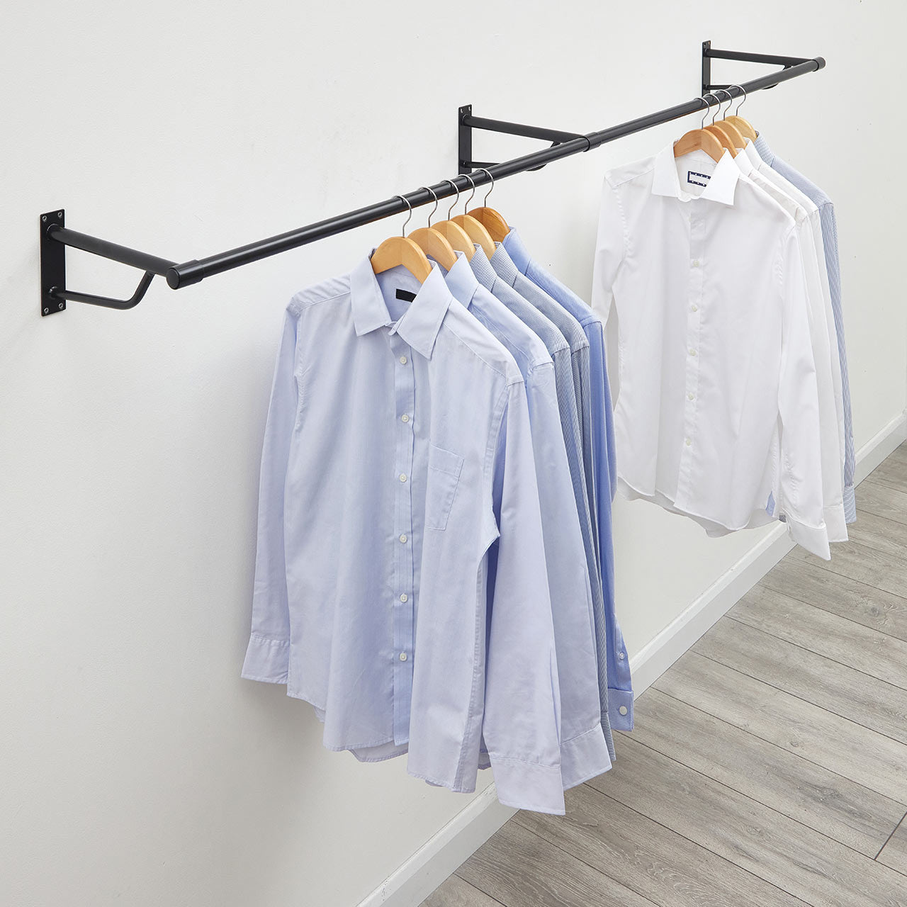 Heavy Duty Black Support Arm For up to 25mm Diameter tube - Wall fix