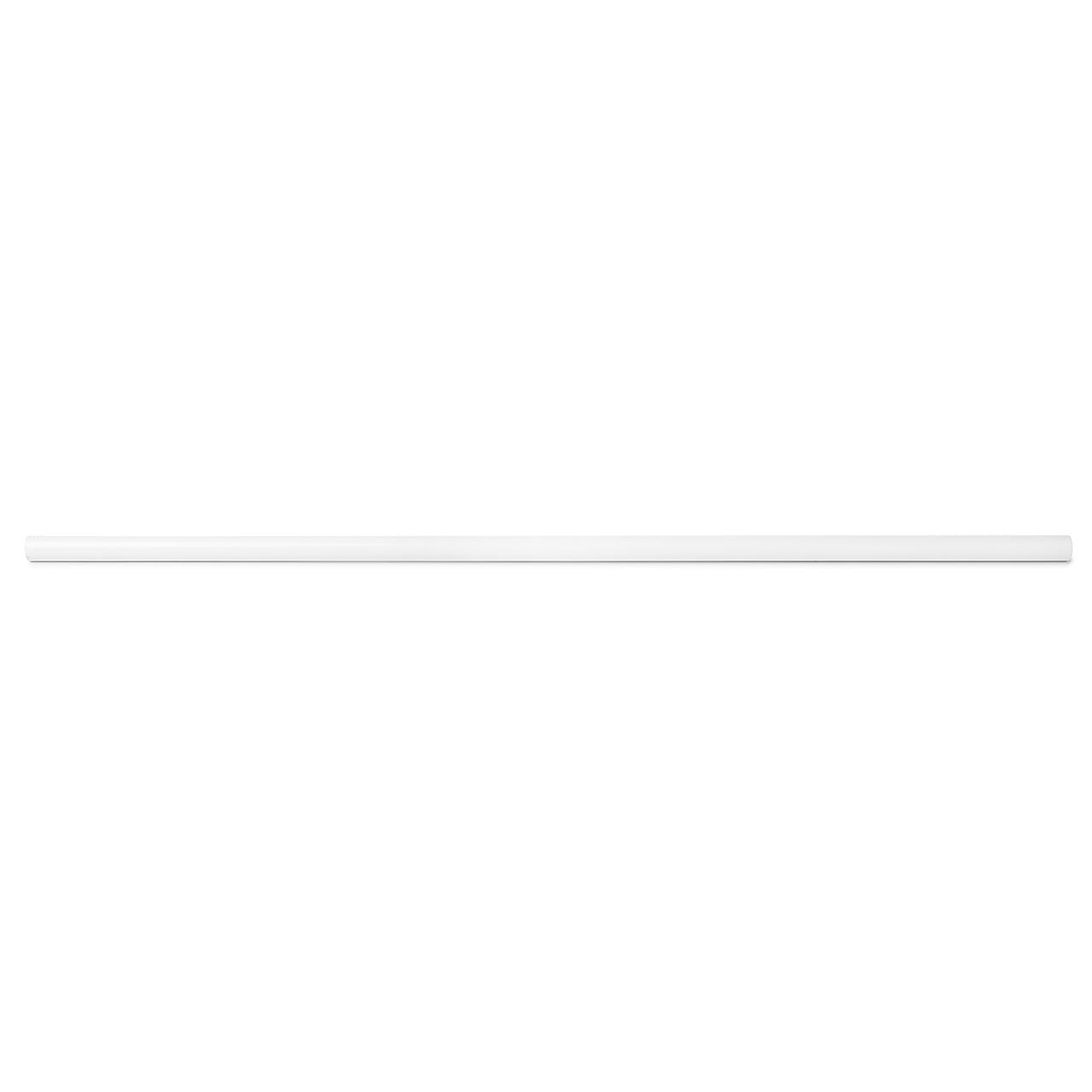 1m Single White Tube Hanging Rail - 25mm Diameter