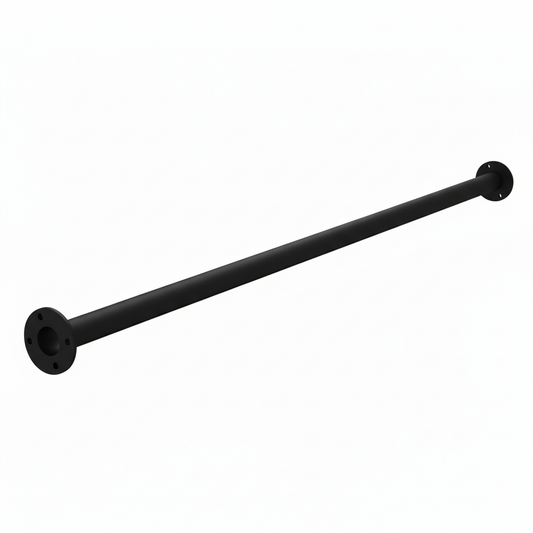 1m Alcove Black Tube Hanging Clothes Rail