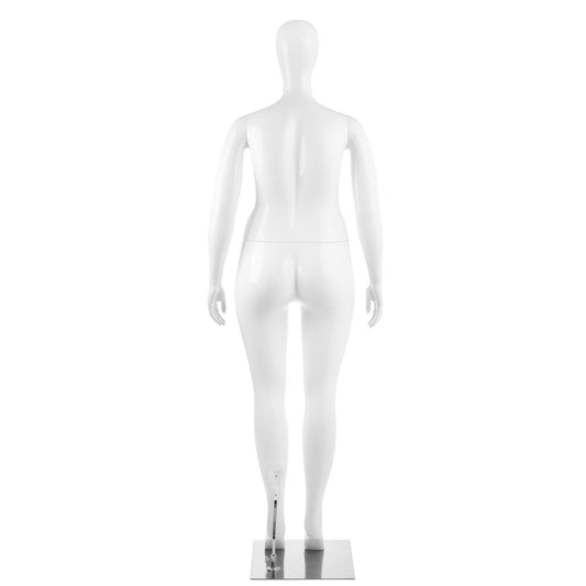 Curve Plus Sized Mannequin - Female - Gloss White