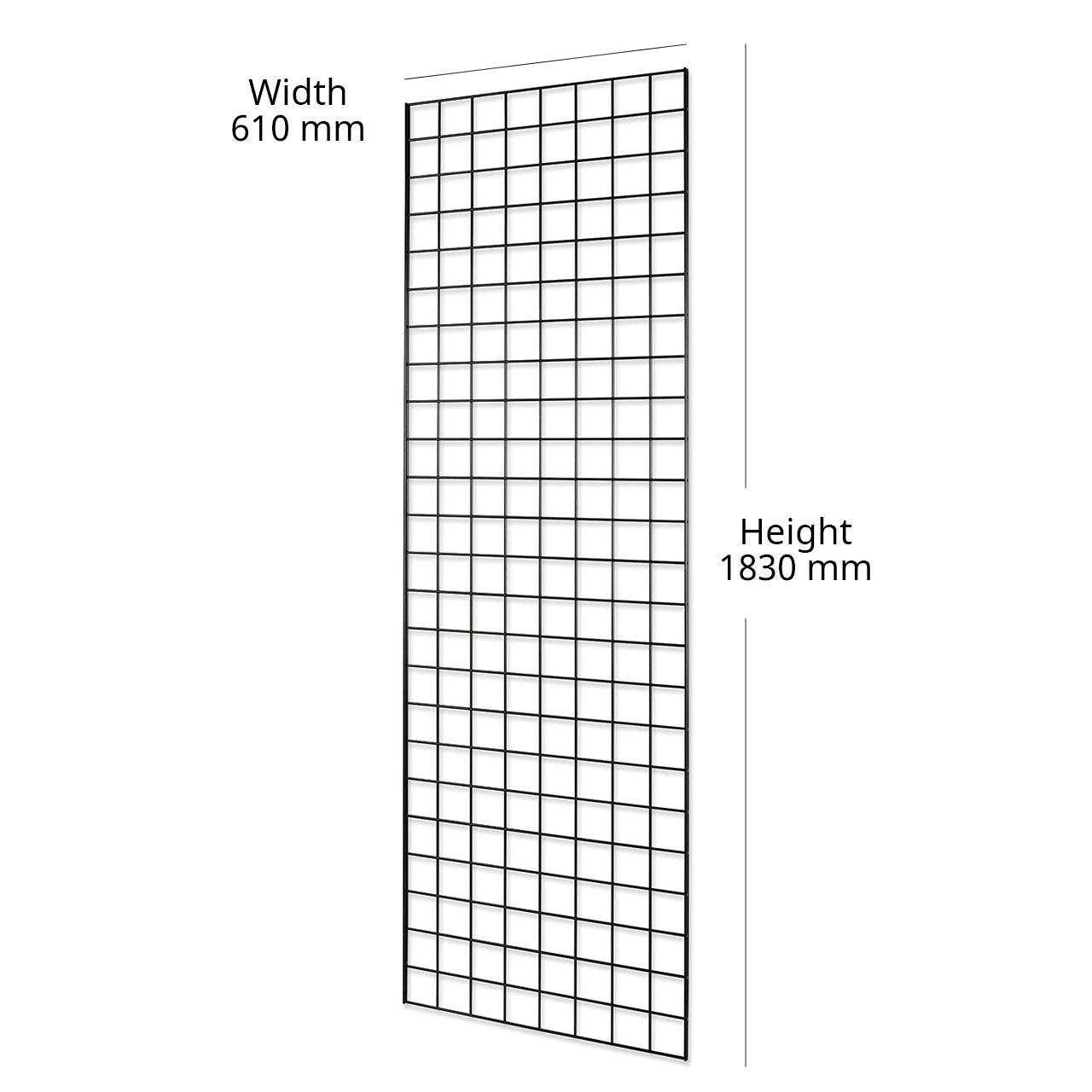 Black 6ft Grid Mesh Panel