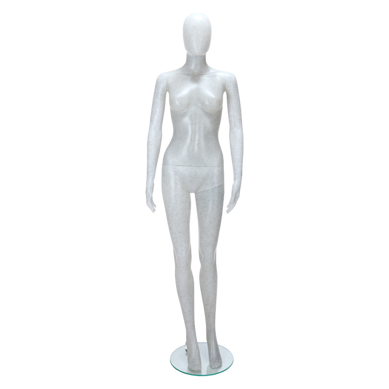 Trance Faceless Mannequin - Female - White 'Salt n Pepper' Finish